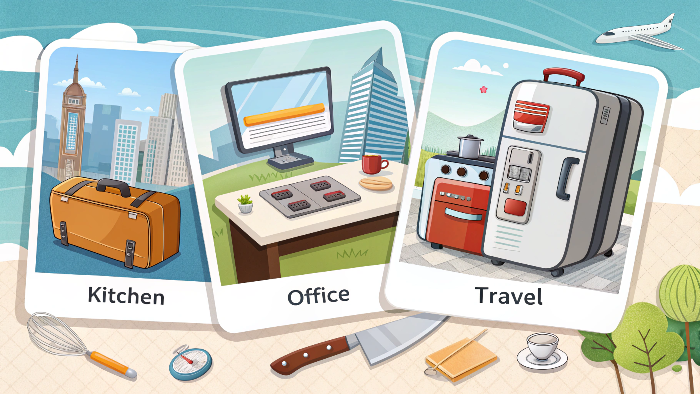 Vocabulary for Daily Life (Kitchen, Office, Travel, and More)